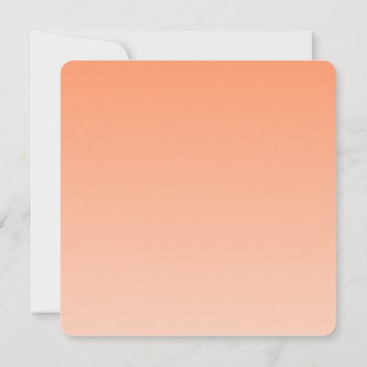 Peach Botanical Wedding Invitation | Minimalist Ci 招待状 (裏面)