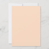 Peach Breezy Watercolor Wedding 招待状 (裏面)