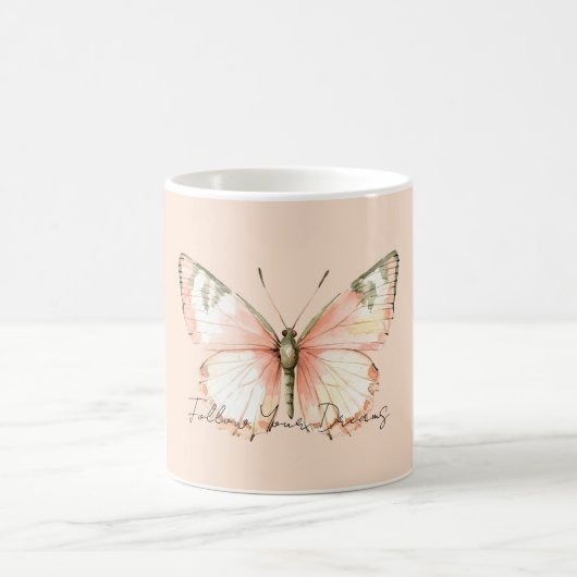 Peach Butterfly コーヒーマグカップ (中央)