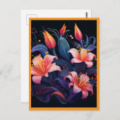 PEACH  COLORED FLOWERS #2 ポストカード (正面/裏面)