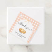 Peach Coquette Pie Baby Shower Thank You フェイバータグ (インサイチュ)