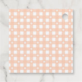 Peach Coquette Pie Baby Shower Thank You フェイバータグ (裏面)