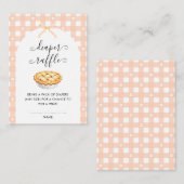 Peach Coquette Pie Diaper Raffle エンクロージャーカード (正面/裏面)