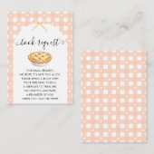 Peach Coquette Pumpkin Pie Book Request エンクロージャーカード (正面/裏面)
