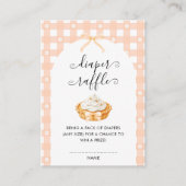 Peach Coquette Pumpkin Pie Diaper Raffle エンクロージャーカード (正面)