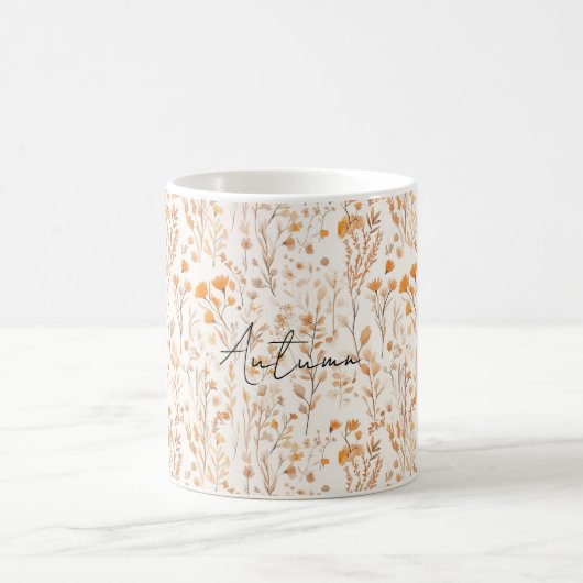 Peach Cream Flowers コーヒーマグカップ (中央)