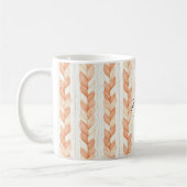 Peach Cream Knot Stripes コーヒーマグカップ (左)