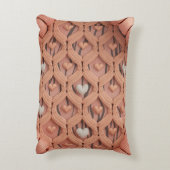 Peach Crochet Tiger Pattern Pillow Cover  アクセントクッション (裏面(縦))