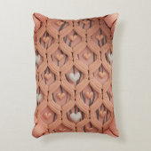 Peach Crochet Tiger Pattern Pillow Cover  アクセントクッション (正面(垂直))