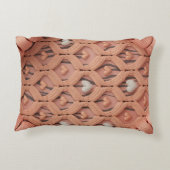 Peach Crochet Tiger Pattern Pillow Cover  アクセントクッション (裏面)