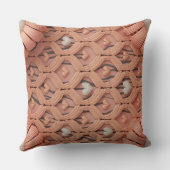 Peach Crochet Tiger Pattern Pillow Cover  クッション (裏面)