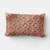 Peach Crochet Tiger Pattern Pillow Cover ランバークッション (裏面)