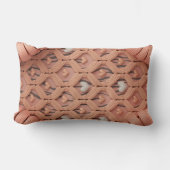 Peach Crochet Tiger Pattern Pillow Cover ランバークッション (正面)