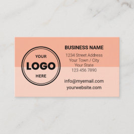 Peach Custom Logo and QR Code Business Card 名刺