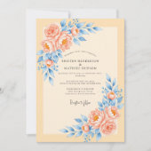 Peach Delicate Spring Wedding 招待状 (正面)