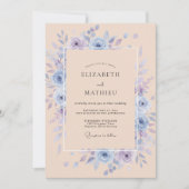 Peach Distinguished Springtime Wedding 招待状 (正面)
