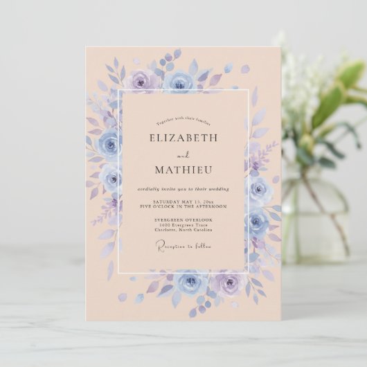Peach Distinguished Springtime Wedding 招待状 (スタンド正面)