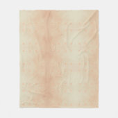 Peach elegant floral butterfly pattern フリースブランケット (正面)