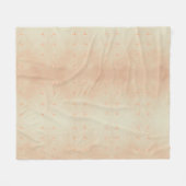 Peach elegant floral butterfly pattern フリースブランケット (正面(横))