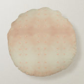 Peach elegant floral butterfly pattern ラウンドクッション (裏面)