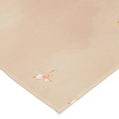 Peach elegant floral butterfly pattern table runne ショートテーブルランナー (コーナー)
