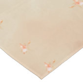 Peach elegant floral butterfly pattern tablecloth  テーブルクロス (アングル)