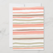 Peach Floral Bow Little Cutie Baby Shower  招待状 (裏面)