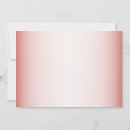 Peach Floral Heart Modern Wedding 招待状 (裏面)