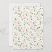 Peach Floral Wedding 招待状 (裏面)