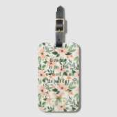 Peach Flowers Beauty Beholder ラゲッジタグ (正面縦)