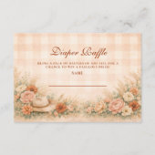 Peach Gingham Western Floral Diapper Raffle エンクロージャーカード (正面)