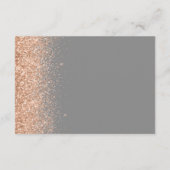 Peach Glitter Gray Wedding Details エンクロージャーカード (裏面)