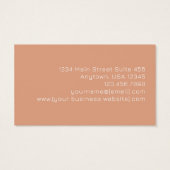 Peach Gold Modern Abstract Monogram Business Cards (裏面)