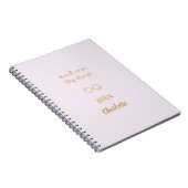 Peach gold motivational quote ノートブック (右側)