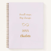 Peach gold motivational quote ノートブック (正面)