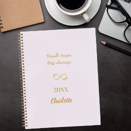 Peach gold motivational quote ノートブック