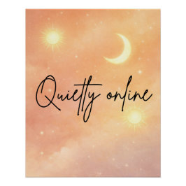 Peach haze and cloud cream AI art  ポスター