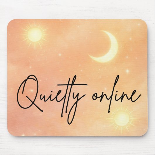 Peach haze and cloud cream AI art  マウスパッド (正面)