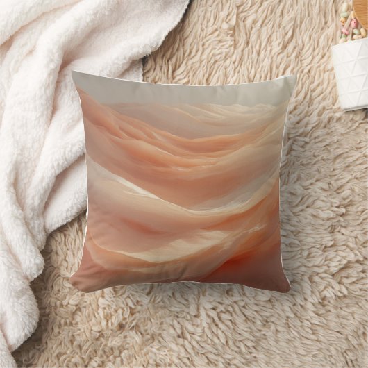 Peach Horizon Glow クッション (ブランケット)