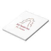 Peach marron glitter rainbow teacher appreciation  ノートパッド (回転)