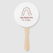 Peach marron glitter rainbow teacher appreciation  ハンドファン (正面)