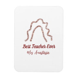 Peach marron glitter rainbow teacher appreciation  マグネット
