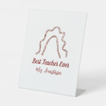 Peach marron glitter rainbow teacher appreciation 