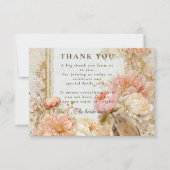 Peach Meadow Boots Bridal Shower サンキューカード (正面)