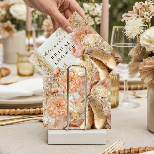 Peach Meadow Boots Bridal Shower スタンダードカクテルナプキン