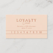 Peach Minimal Elegant Salon QR Code 名刺 (正面)