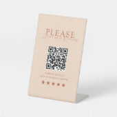 Peach Minimal Elegant Salon Social Media 台座サイン (正面)