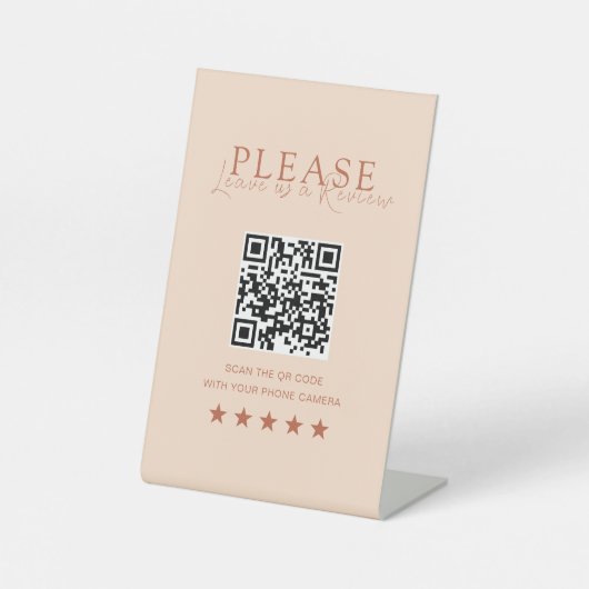 Peach Minimal Elegant Salon Social Media 台座サイン (正面)