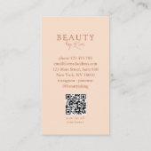 Peach Minimal Salon QR Code Loyalty 名刺 (裏面)