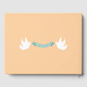 Peach Modern Wedding Guest Book With Couple Toast ゲストブック (裏面)